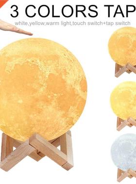 Moon Lamp Night Light 3D Print Moonlight Timeable LED Dimmab