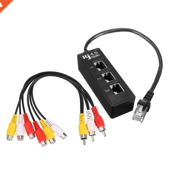 1 Pcs 3 RCA Male To 6 RCA Female TV DVD Video Adapter &