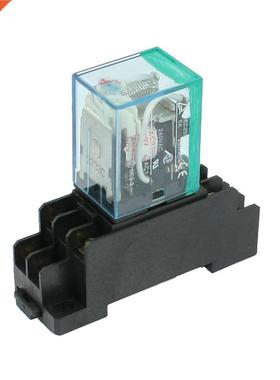220/240V AC Coil DPDT Power Relay MY2NJ 8 Pin w Socket Base