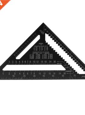 12Inch Aluminum Alloy Metric Triangle Ruler Angle Protractor