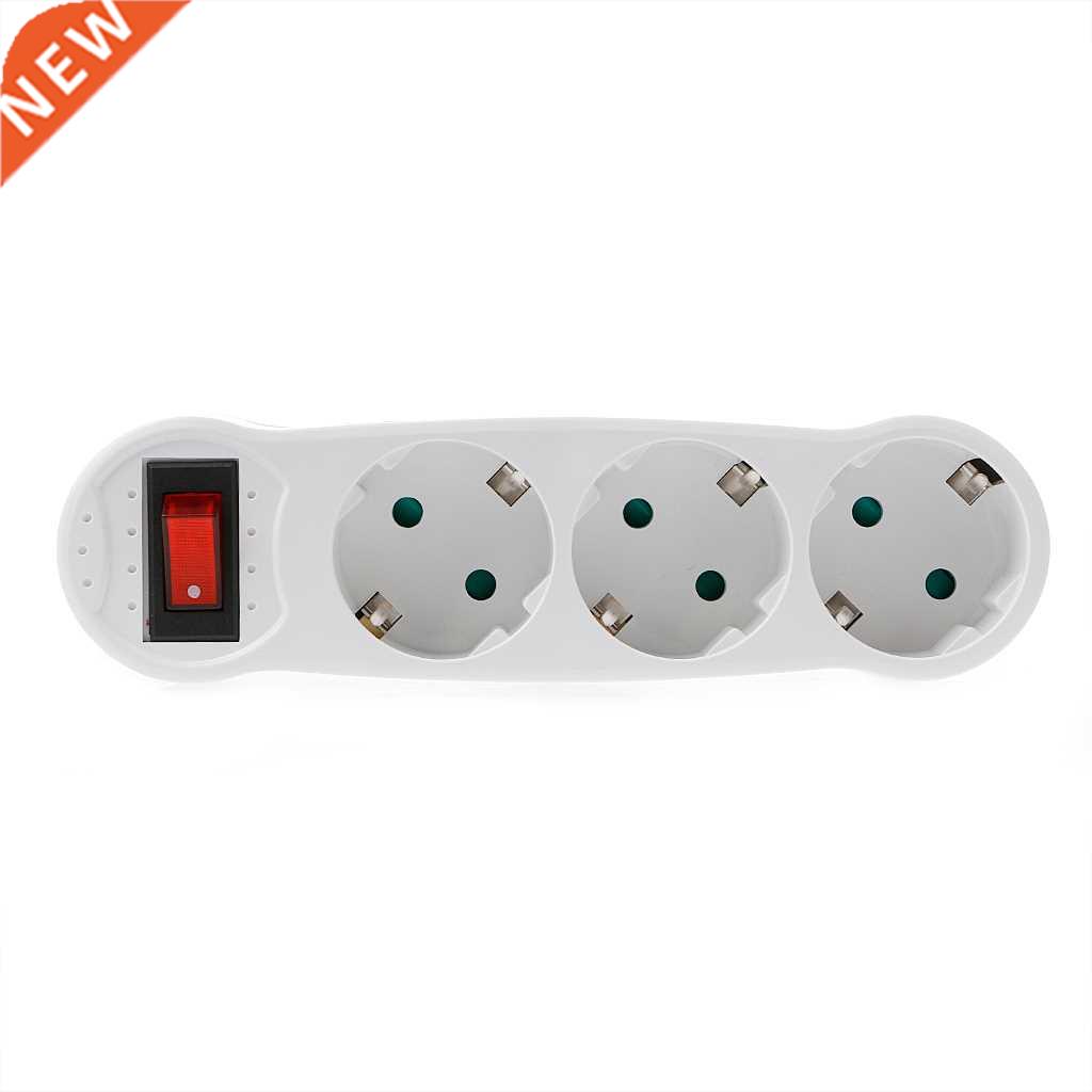 New 16A European Type Conversion Plug 1 TO 3 Way EU Standard