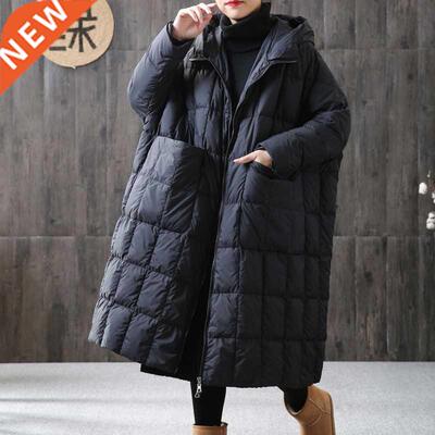 Women Loose Long Coat 90% Duck Down Jacket Winter Female Plu