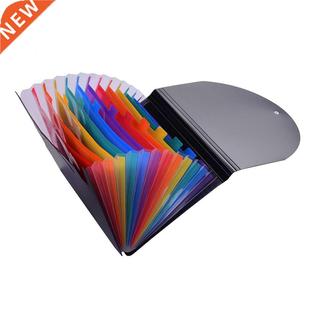 Accordian Expanding File Folder A4 12 Pockets Rainbow Colour