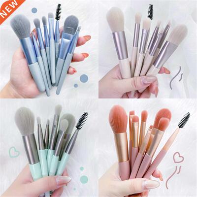 8PCS Portable Makeup Brushes Set Face Eye Lip Eyeshadow Eyeb