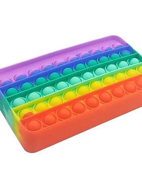 New Push Bubble Fidget Toys Pencil Case Children Stress Reli