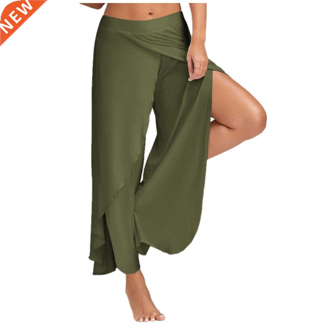 Women Yoga Pants Wide Leg Sports Pant Women Loose Bloomers F