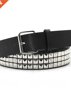 GAOKE Pyramid Fashion Rivet Belt Men&Women's Studded Bel