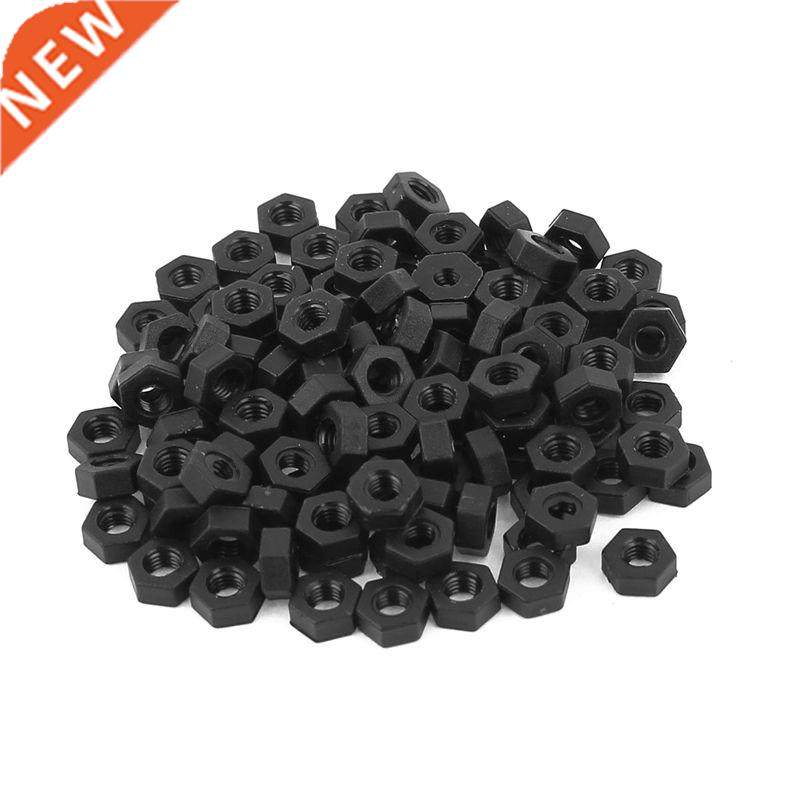 100 pcs M3 thread insert lock fixing screw nylon nuts hexago