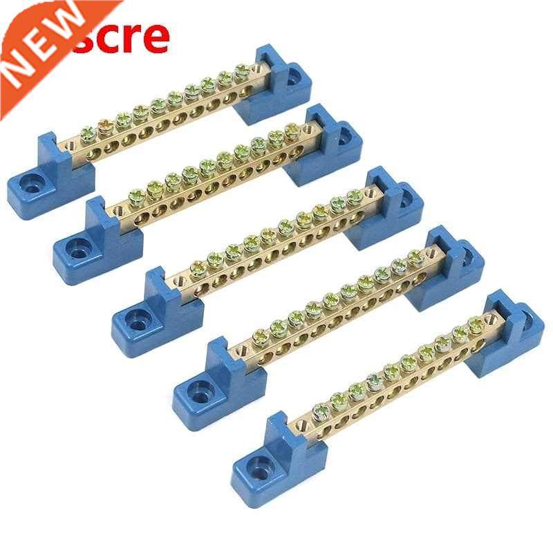 Terminal Block Blue Terminal Bus Bar 10 Positions Screw Bras