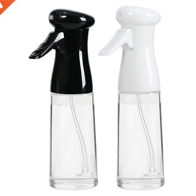 2Pcs Oil Sprayer For Cooking Olive Food Safe Glass Bottle Le