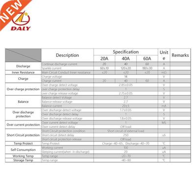 18650 6s LTO bms 14.4v 20A 40A 60A lithium battery managet s