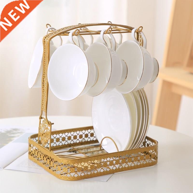 Silver Plating Coffee Cup Hob Cup Dish Rack Can Hang Most 6