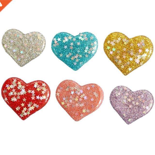 G6DA Glitter Love Heart Diamond Painting Cover Minder Pictur