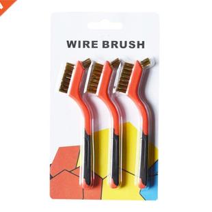 Steel Wire Brushes 3pcs Remover Nylon Rust Cleanin Brass