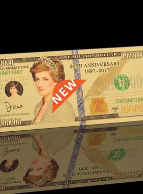 WR Diana Princess Gold Plated Foil Banknote Quality 24k 999
