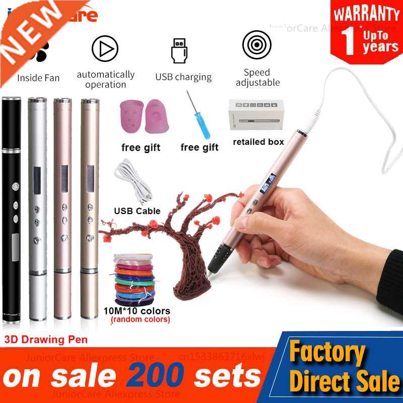 RP900A 3D Pen  3D Printing Pen OLED Display 6 Speed Adjus