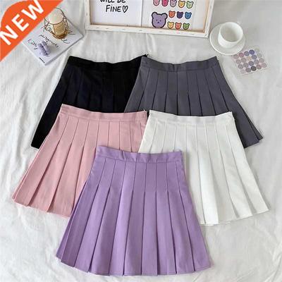 2022 New Black Skirt Female Summer High Waist gothic Anti-Gl