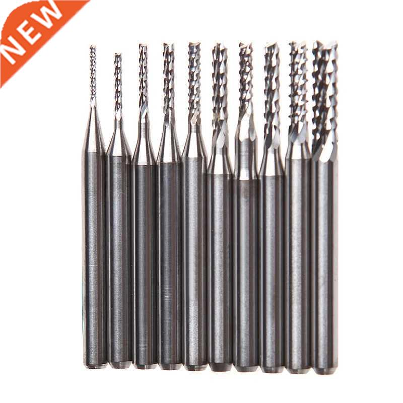 10Pcs/set 1/8'' 0.8-3.175mm PCB Twist Drill Bit Set Engravin