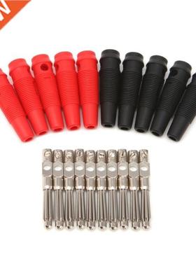5 Pair/10 Pcs 4mm 32A Solderless Side Stackable Banana Plug