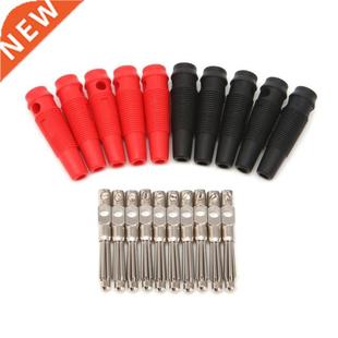 5 Pair/10 Pcs 4mm 32A Solderless Side Stackable Banana Plug