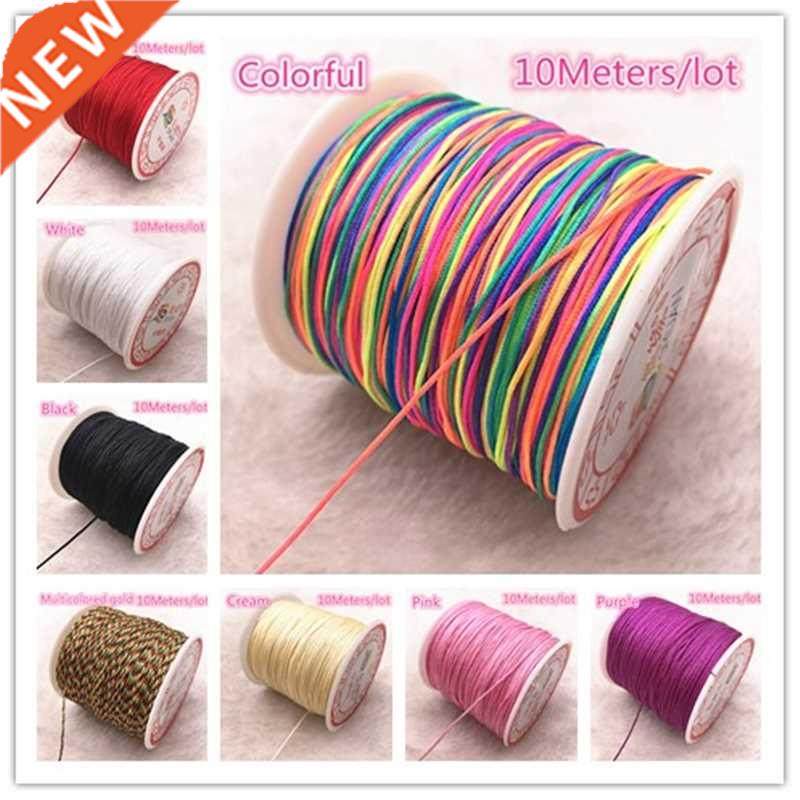 10M/lot 0.8/1.0mm Nylon Cord Thread Chinese Knot Macrame Cor