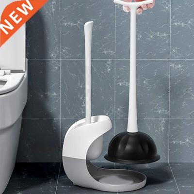 Toilet Plunger and Toilet Bowl Brush Combo No Dead Corner Cl