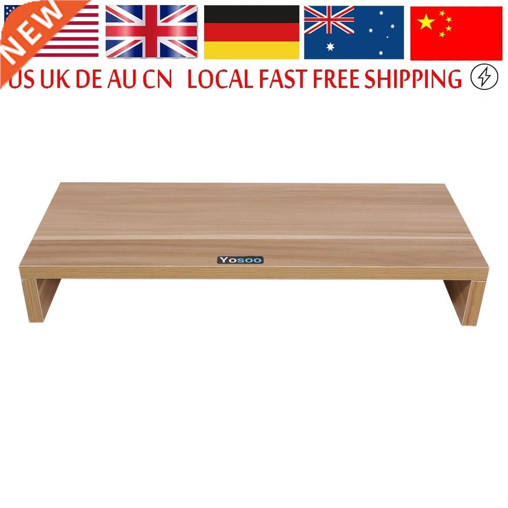 Wooden Monitor Stand PC LED LCD Computer Monitor Riser Deskt