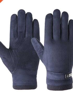 Men's Gloves Wrm utumn Winter Plus Velvet Pdded Touch Scr