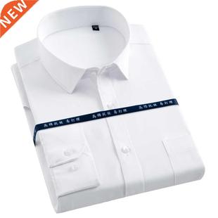 striped Classic Shirts Dress Basic Solid Sleeve Long Men