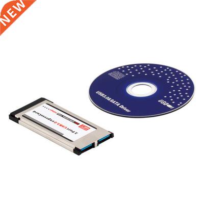 Full Speed Express Card Expresscard to USB 3.0 2 Port Adapte