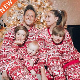 Family Matching Outfits Christmas Pajamas Sets Classic elk R
