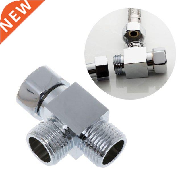 1/2 Brass Chrome 3 Way Diverter Hose Fitting Tee T Shape Ad