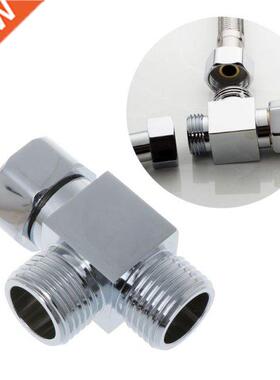 1/2 Brass Chrome 3 Way Diverter Hose Fitting Tee T Shape Ad