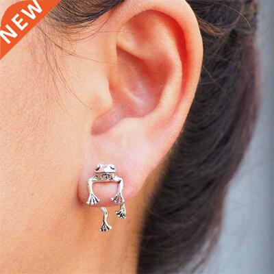 Cute Frog Earrings For Women Girls Animal Gothic Stud Earrin
