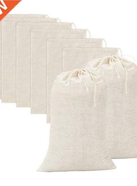 20 Pieces Large Muslin Bags Cotton Drawstring Bags,Tea Brew