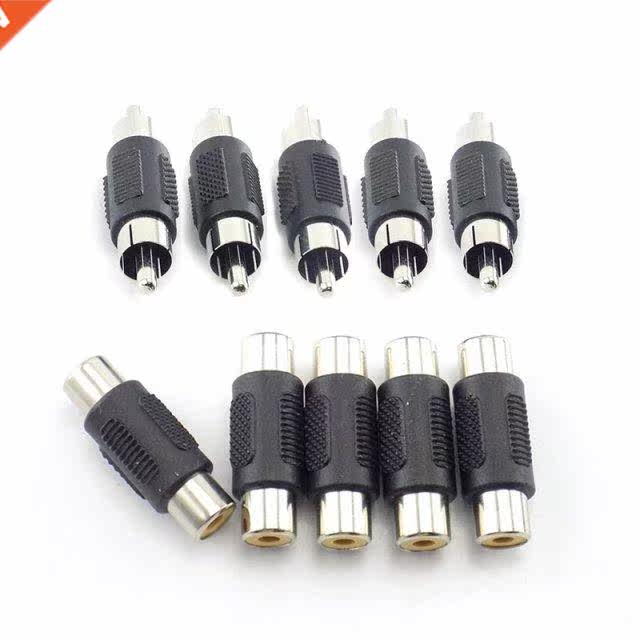 2pcs 5pcs 10pcs Rca dual Male to male Coupler female to fema