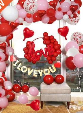 Valentine's Day Pink Red Balloon Garland Kit Set Valentine W
