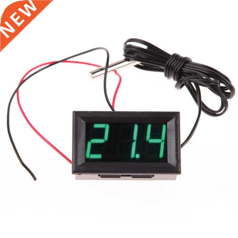 Green DC12V 0.56-inch LED Thermometer Temp 1m meter Probe -5