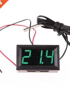 Green DC12V 0.56-inch LED Thermometer Temp 1m meter Probe -5