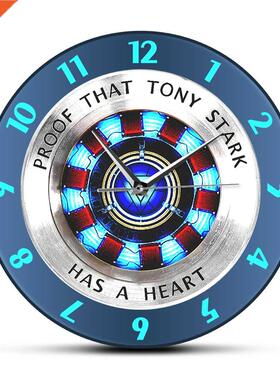 Proof That Tony Stark Has A Heart Arc Reactor Wall Clock Sup