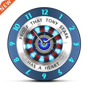 Proof That Tony Stark Has A Heart Arc Reactor Wall Clock Sup