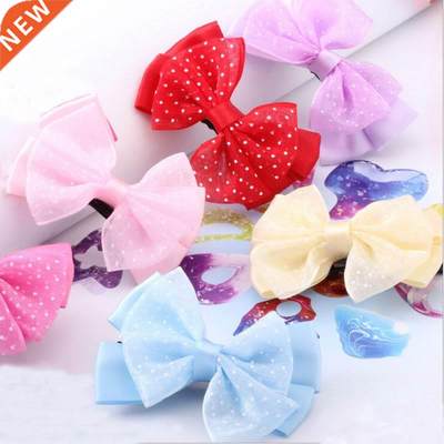 50pcs/lot Cute Pet Hair Bows With Clip 2015 New Designs Lac