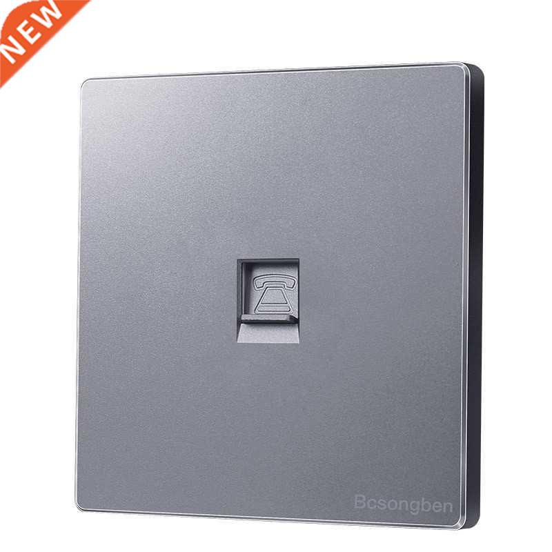 1 Gang Weak electricity class wall socket Silver gray Nordic