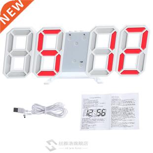 New 3D Digital Table Clock Wall Clock LED Nightlight Date Ti