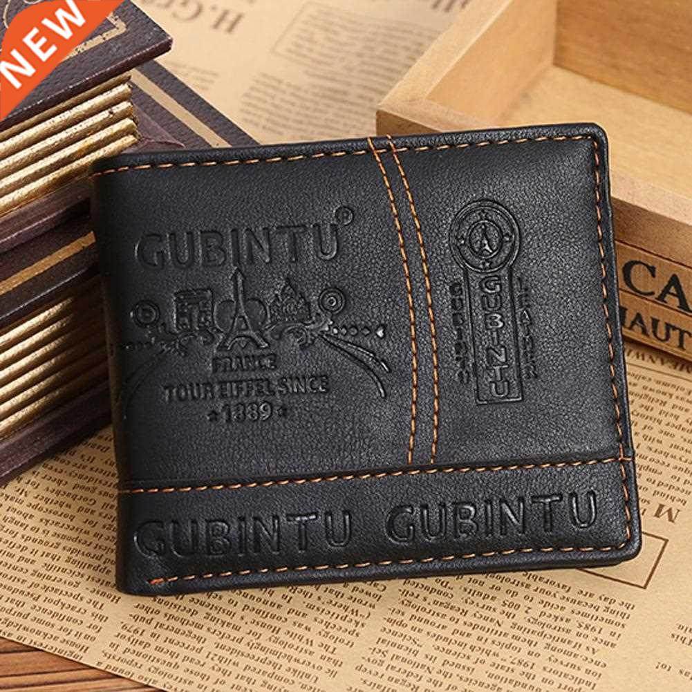 mens leather bifold wallets men wallet credit/id card receip