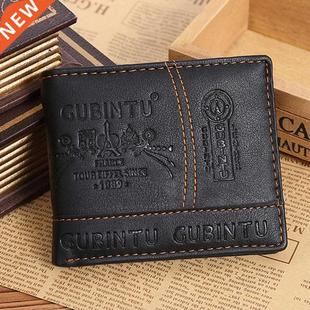 Wallets Men Card Leather Receip Bifold Credit Mens Wallet