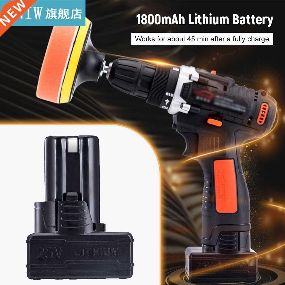 25V Cordless Drill / Driver Kit 1350rpm Variable Speed Polis