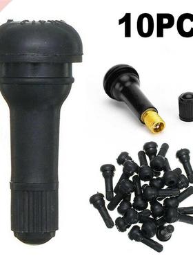 10/20pcs Black TR413 Tubeless Car Wheel Tire Valve Stems Wit