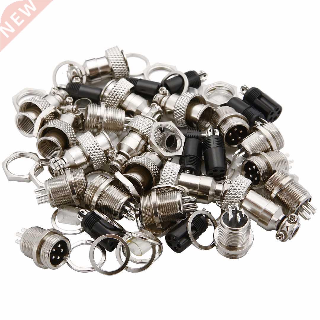 10 Set GX12 2//4/5/6 Pin Electrical Silver Aviation Plug Ma