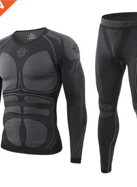 Seamless tight tactical thermal underwear men Outdoor sports